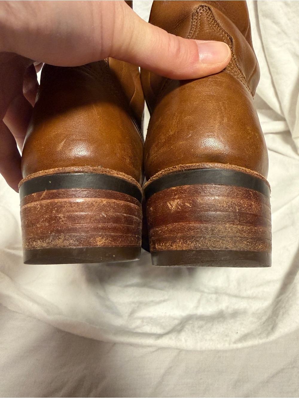 Lucchese San Antonio women's Brown Leather Cowboy Boots crafted in 1981 size 7B - Picture 7 of 8